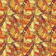 Hand-drawn abstract colorful vector wave pattern