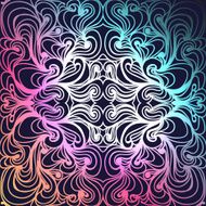 Pretty Shining Abstract Curly Seamless Pattern Bright Background N5