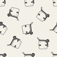 shipping doodle seamless pattern background N6
