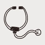 Stethoscope doodle drawing N11