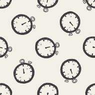 time doodle seamless pattern background N35