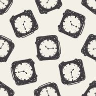 time doodle seamless pattern background N37