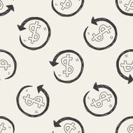 time doodle seamless pattern background N40