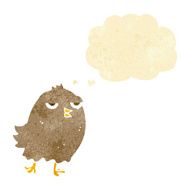 funny cartoon bird with thought bubble N143