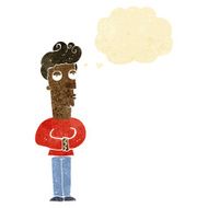 cartoon arrogant man with thought bubble N11