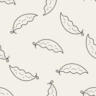 Peas doodle seamless pattern background N6