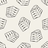 horse box doodle seamless pattern background N2