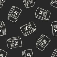 doodle pet food seamless pattern background N8