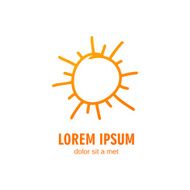 Vector Summer Sun Logo Design Template N5