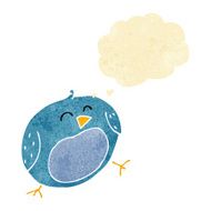 cartoon bird with thought bubble N453