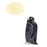 Cartoon Penguin With Thought Bubble N47