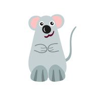 Cartoon mouse stylized funny monster N2