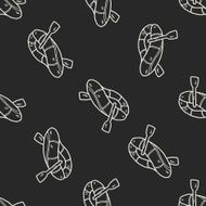 rafting doodle seamless pattern background N2