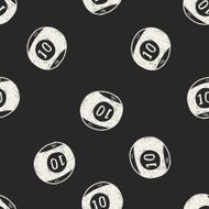 Doodle Billiards seamless pattern background N5
