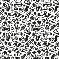 jazzmans - seamless pattern