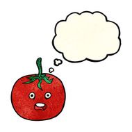 cartoon tomato with thought bubble N54