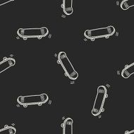 Doodle Skateboard seamless pattern background