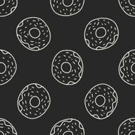 Doodle Donuts seamless pattern background N7