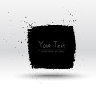 abstract hand-drawn black grunge paint splash design in vector