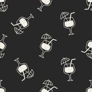 doodle cocktail seamless pattern background N9
