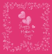 Happy Mother&#039;s Day celebration - digital hand draw N4