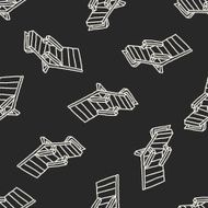 doodle Lounge chair seamless pattern background N5