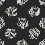 Doodle Basket seamless pattern background