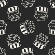 Doodle Store seamless pattern background