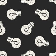 Doodle Light bulb seamless pattern background N5