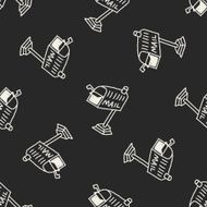 Doodle Mailbox seamless pattern background N2
