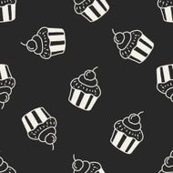 doodle cake seamless pattern background N49