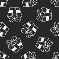 Doodle Gift seamless pattern background N10