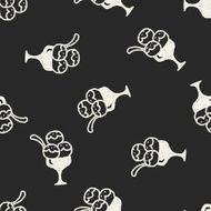 doodle ice cream seamless pattern background N19