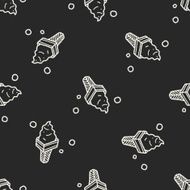 doodle ice cream seamless pattern background N20