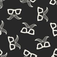 doodle mask seamless pattern background N7