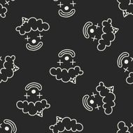 doodle clown seamless pattern background N8