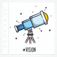 Doodle Telescope Icon