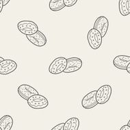 donut doodle seamless pattern background N2
