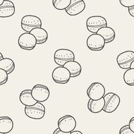macaron doodle seamless pattern background N2