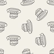 doodle cake seamless pattern background N55