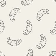 doodle bread seamless pattern background N9
