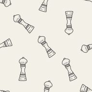 pepper mill doodle seamless pattern background N2
