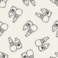 Pet shampoo doodle seamless pattern background