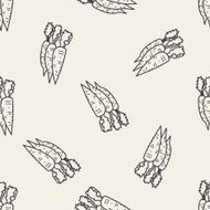 doodle carrot seamless pattern background N2