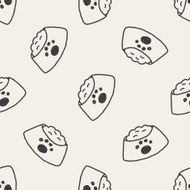 doodle dog food seamless pattern background N4