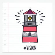 Doodle Lighthouse Icon