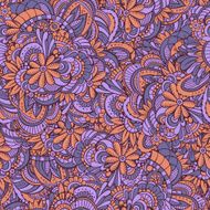 Vector seamless abstract flowers pattern N6