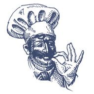 chef on white background sketch