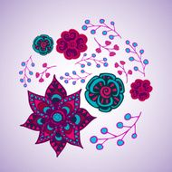Doodle floral elements N2