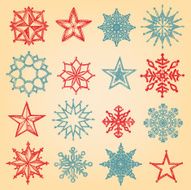 Stars and snowflakes
